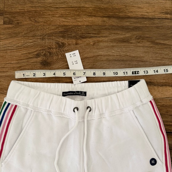 ABERCROMBIE & FITCH White Rainbow Side Stripe Jogger Pants Size XS NWT - Picture 11 of 14